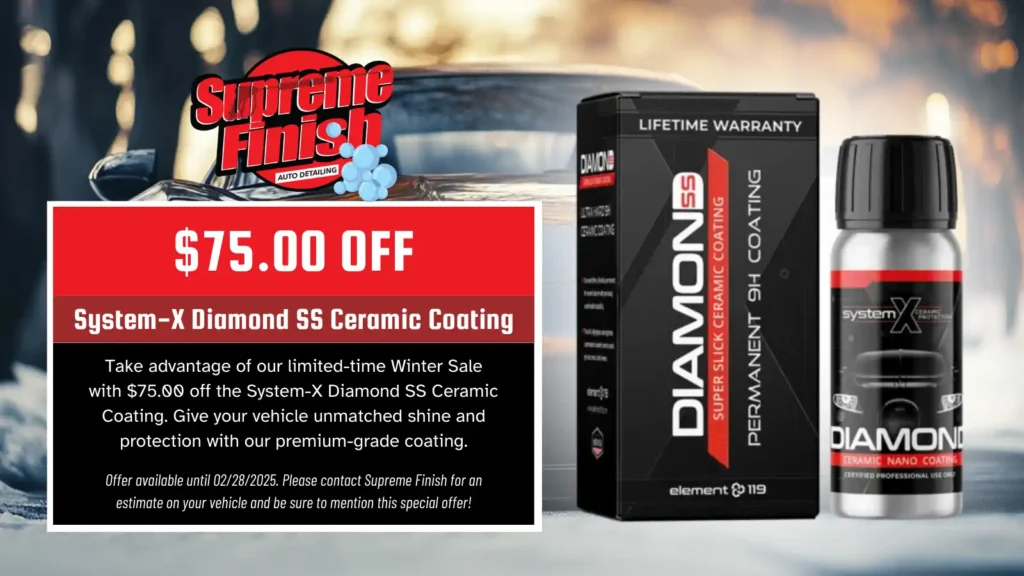 System X Diamond SS Ceramic Coating Winter Promotion Banner