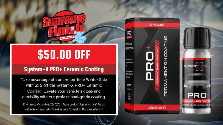 System X Pro Ceramic Coating Winter Promotion Banner