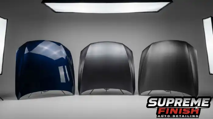 Types of Wraps - Car Hoods Showing Wraps
