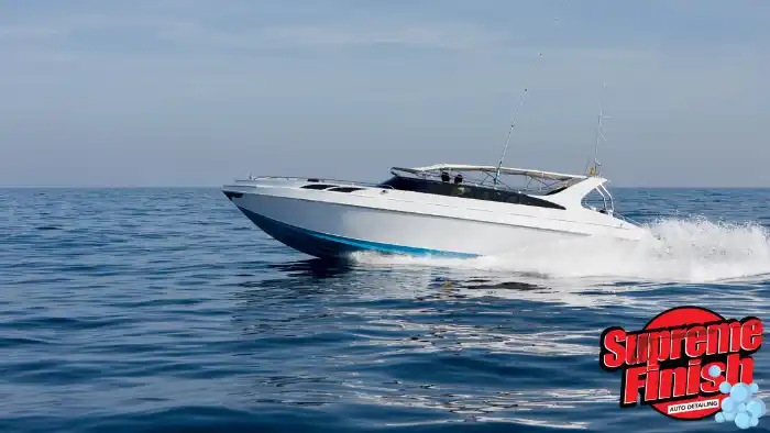 ceramic coating can help reduce water spots and stains on boats