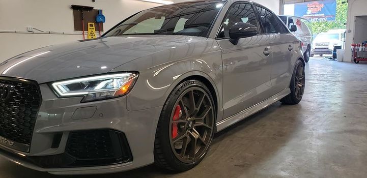 Audi with ceramic coated wheels