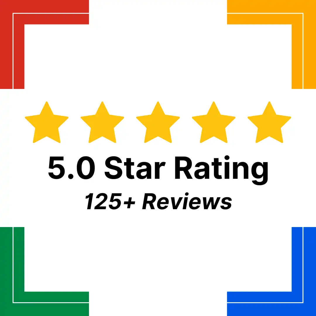 5.0 star rating on Google