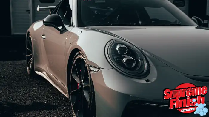 Silver Porsche with Ceramic Coating