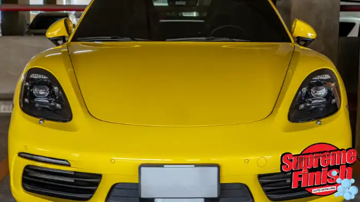 Yellow Porsche with Ceramic Coating