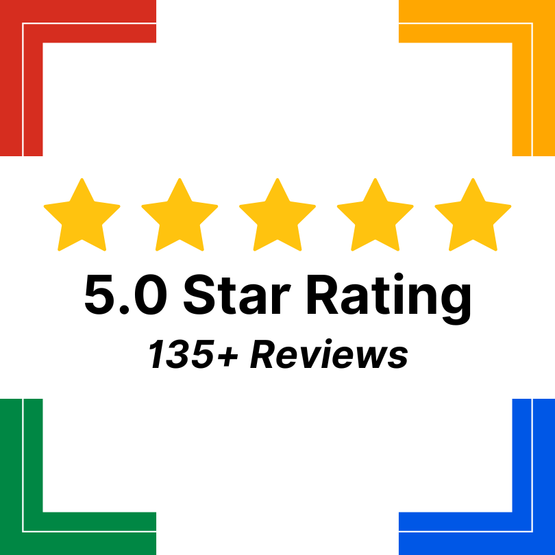 Badge showing that Supreme Finish Auto Detailing has a 5-star rating with over 135 reviews.