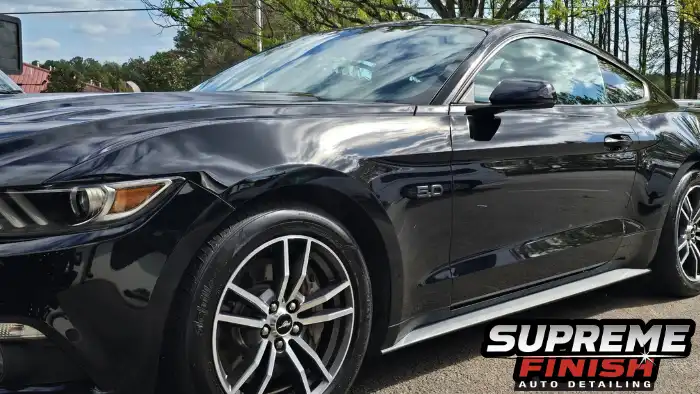 Black Ford Mustang Supreme 3-Year Paint Protection Ceramic Package