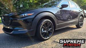 Mazda CX-30 Ceramic Coating and Window Tint. Work done by Supreme Finish Auto Detailing of Raleigh.